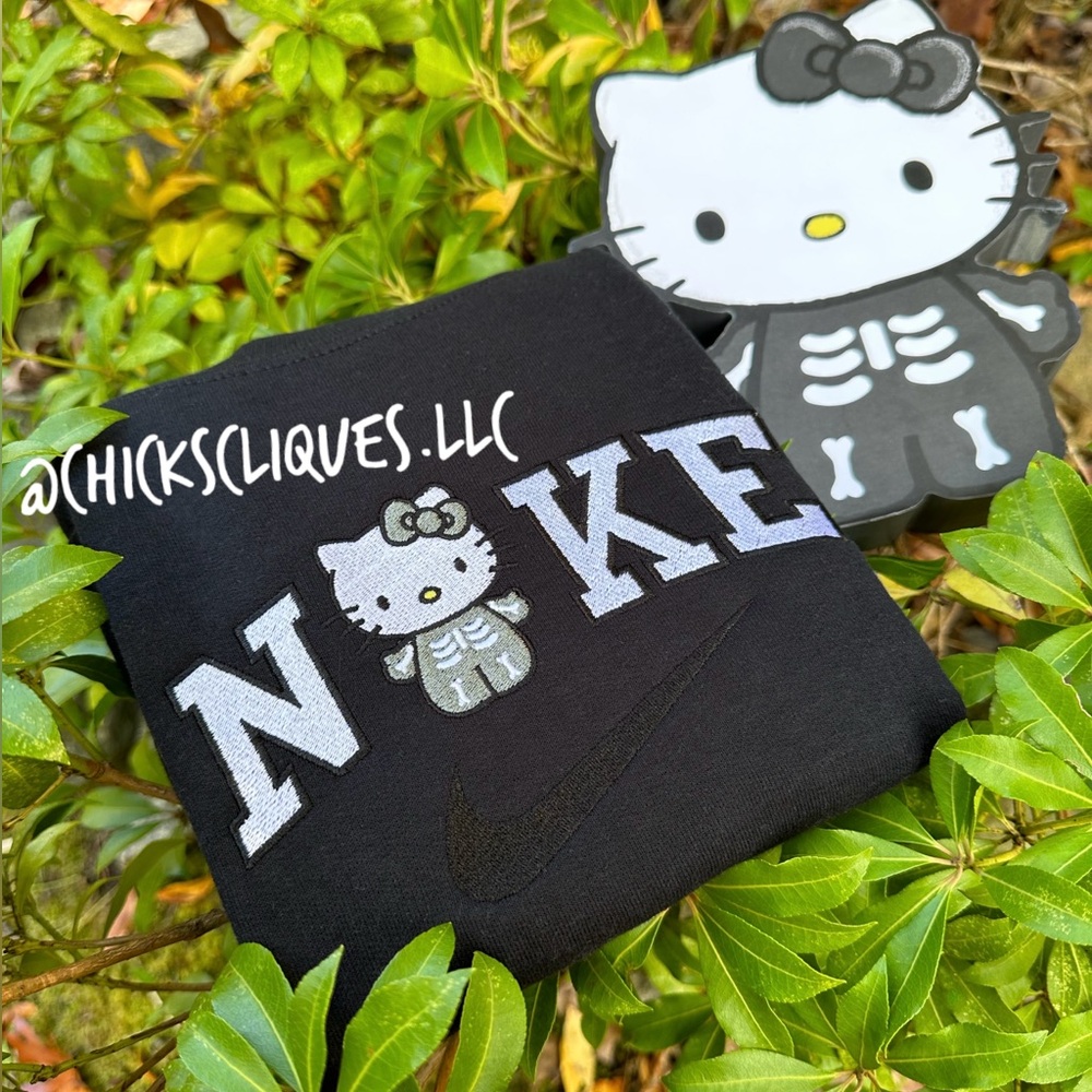 Nike Halloween Hello Kitty Embroidered Crewneck Sweatshirt